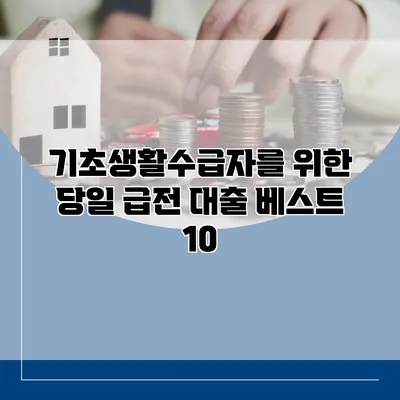 기초생활수급자를 위한 당일 급전 대출 베스트 10