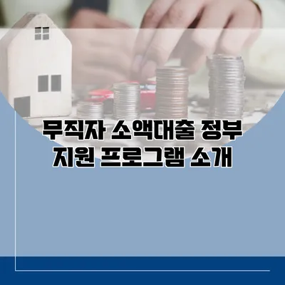 무직자 소액대출 정부 지원 프로그램 소개