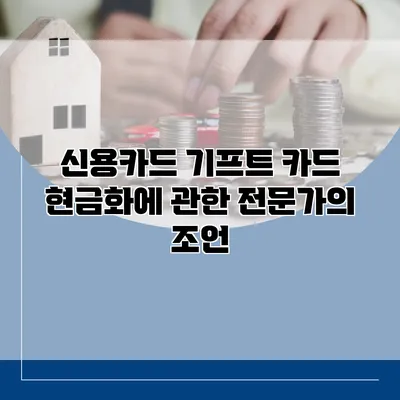 신용카드 기프트 카드 현금화에 관한 전문가의 조언