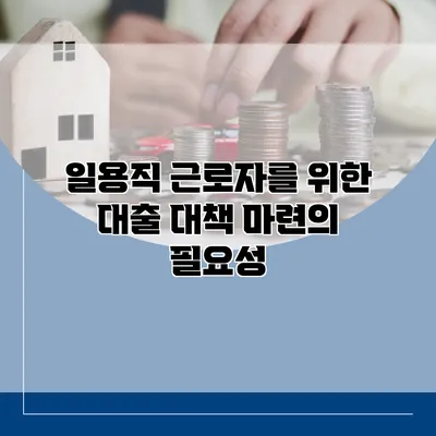 일용직 근로자를 위한 대출 대책 마련의 필요성