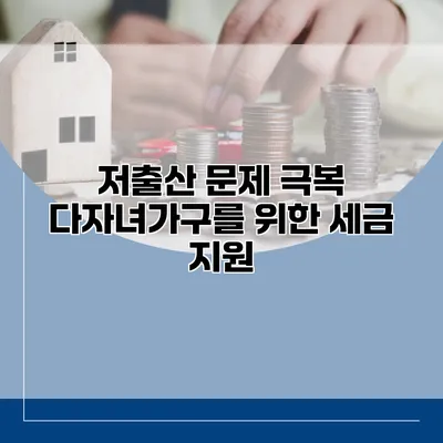 저출산 문제 극복 다자녀가구를 위한 세금 지원