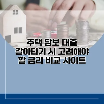 주택 담보 대출 갈아타기 시 고려해야 할 금리 비교 사이트