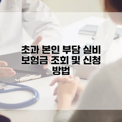 초과 본인 부담 실비 보험금 조회 및 신청 방법