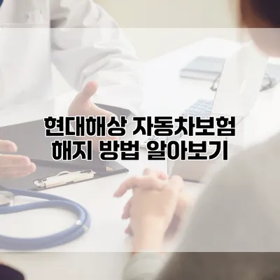 현대해상 자동차보험 해지 방법 알아보기