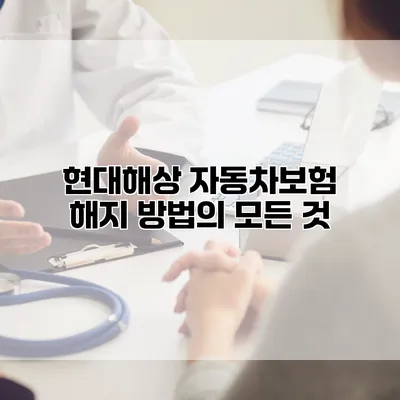현대해상 자동차보험 해지 방법의 모든 것