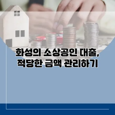 화성의 소상공인 대출, 적당한 금액 관리하기