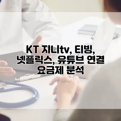 KT 지니tv, 티빙, 넷플릭스, 유튜브 연결 요금제 분석