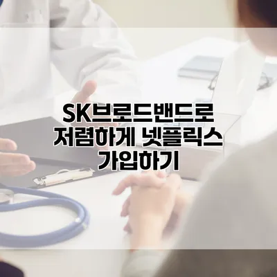 SK브로드밴드로 저렴하게 넷플릭스 가입하기