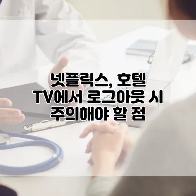 넷플릭스, 호텔 TV에서 로그아웃 시 주의해야 할 점