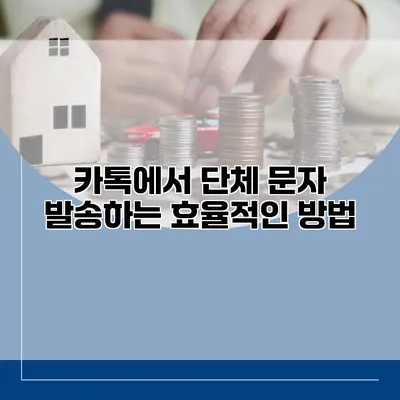 카톡에서 단체 문자 발송하는 효율적인 방법
